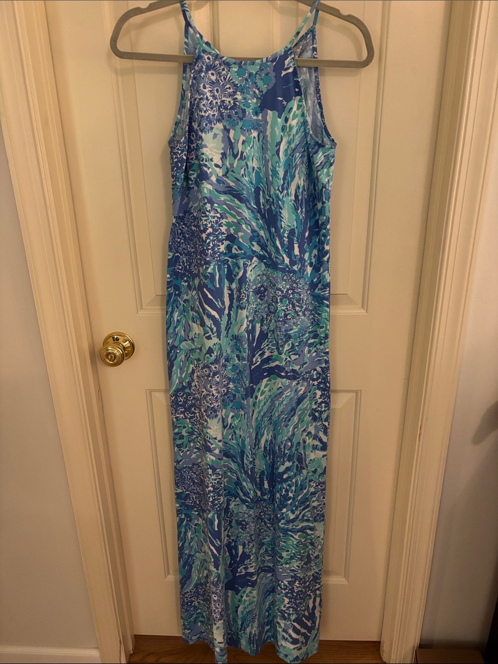 *Like New* Gorgeous Blue/Turquoise Lilly Pulitzer Maxi Dress XS